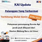 Naik Turun Penumpang KA Jarak Jauh Stasiun Malang Dilayani Dari Stasiun Malang Baru Sisi Timur