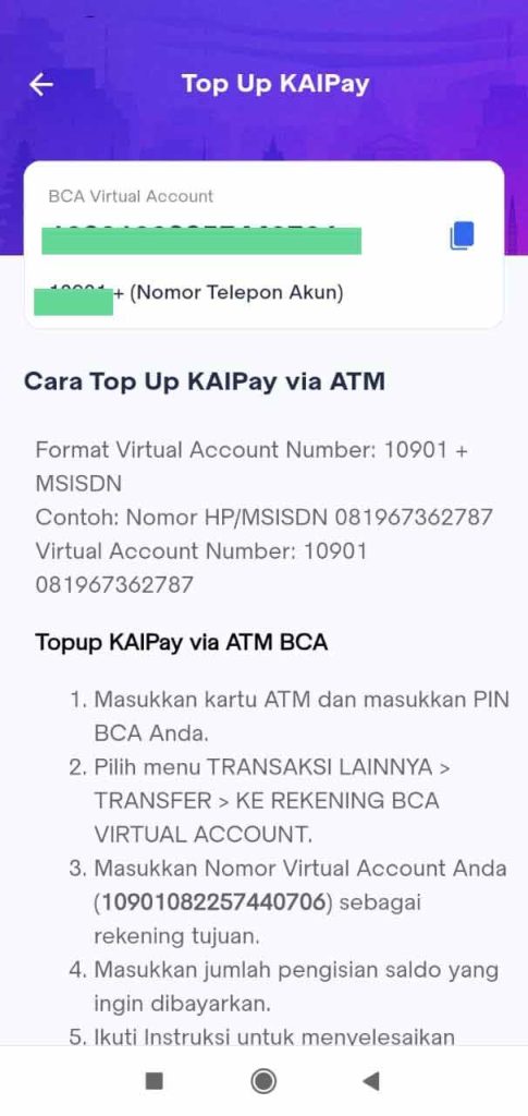 Isi Saldo KAIPay Lewat ATM