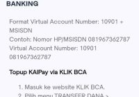 Isi KAIPAY Melalui Internet Banking