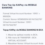 Isi Saldo KAIPay Melalui Mobile Banking